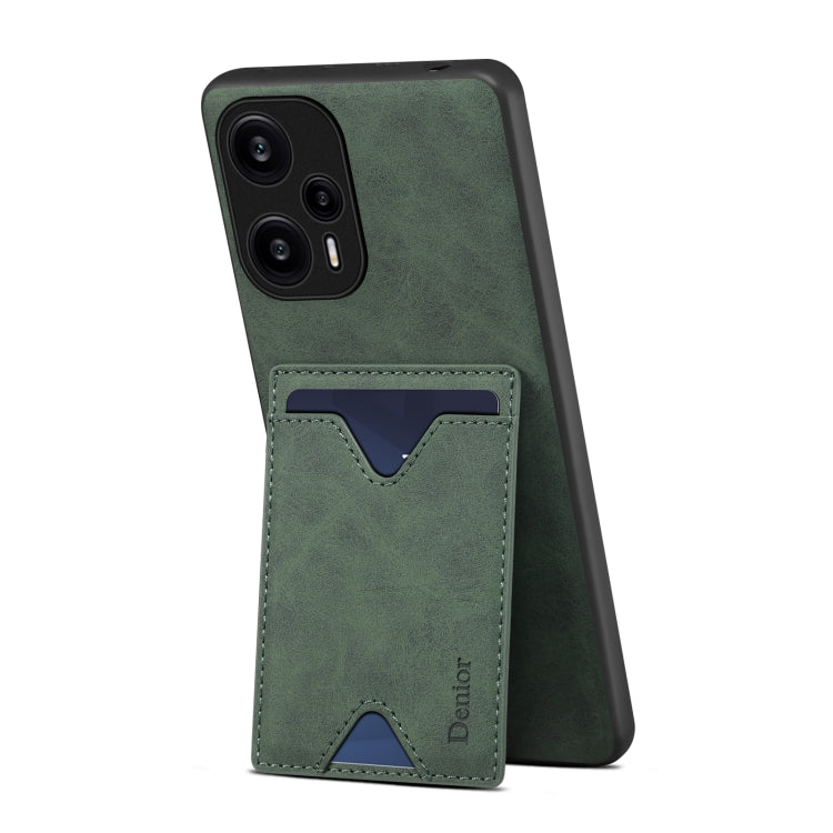 Denior PU Back Cover Card Slot Holder Phone Case For Xiaomi Redmi Note 12 Turbo / Poco F5, For Xiaomi Redmi Note 12 Turbo / Poco F5