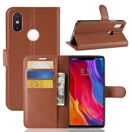 Litchi Texture Horizontal Flip Leather Case for Xiaomi Mi 8 SE, with Wallet & Holder & Card Slots