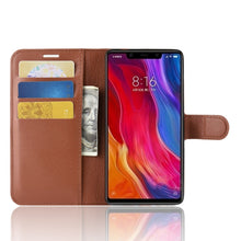 Load image into Gallery viewer, Litchi Texture Horizontal Flip Leather Case for Xiaomi Mi 8 SE, with Wallet &amp; Holder &amp; Card Slots