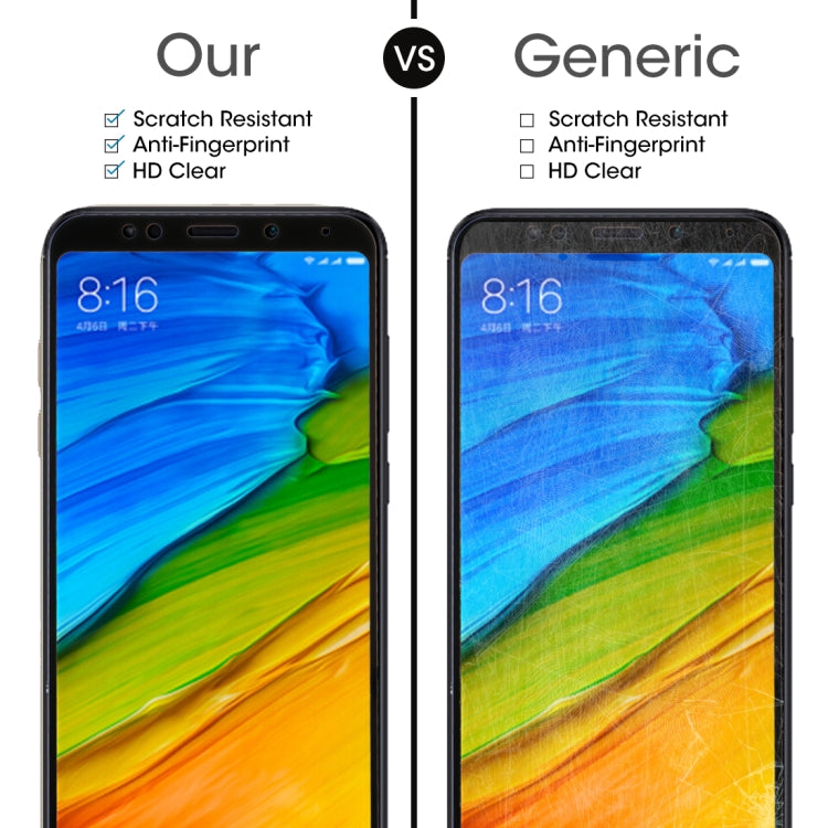 For Xiaomi  Redmi 5 Plus 9H Surface Hardness 2.5D Edge Anti-scratch Silk-screen Full Screen HD Tempered Glass Screen Protector