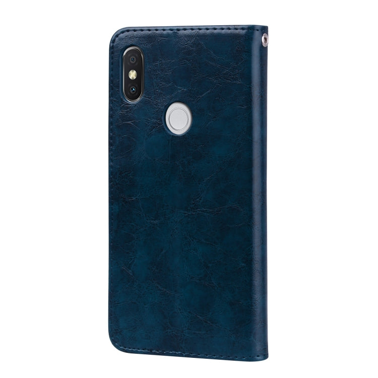 Business Style Oil Wax Texture Horizontal Flip Leather Case for Xiaomi Redmi S2, with Holder & Card Slots & Wallet, For Xiaomi S2
