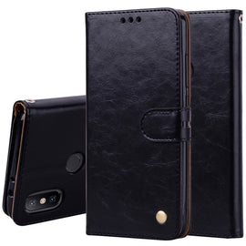 Business Style Oil Wax Texture Horizontal Flip Leather Case for Xiaomi Mi 6X / A2, with Holder & Card Slots & Wallet, For Xiaomi Mi 6X, For Xiaomi Mi 6X / A2