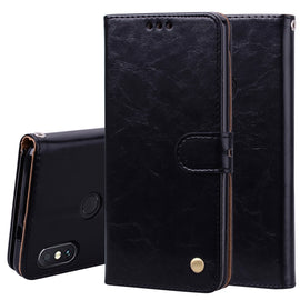 Business Style Oil Wax Texture Horizontal Flip Leather Case for Xiaomi Redmi Note 5 Pro, with Holder & Card Slots & Wallet, For Xiaomi Note 5 Pro