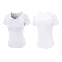 Load image into Gallery viewer, Tight Round Neck Sports Short Sleeve T-shirt For Ladies, S, M, L, XL, XXL
