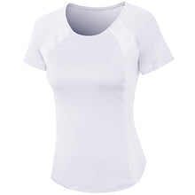 Load image into Gallery viewer, Tight Round Neck Sports Short Sleeve T-shirt For Ladies, S, M, L, XL, XXL
