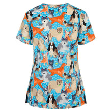 Load image into Gallery viewer, Loose Printed Hedging Thin T-shirt Nurse Uniform (Color:White Size:XXXL), S, M, L, XL, XXL, XXXL