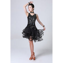 Load image into Gallery viewer, 5 in 1 Sleeveless Latin Dance Dress + Collar + Separate Bottoms + Bracelets Set, M, L, XL, XXL