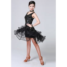 Load image into Gallery viewer, 5 in 1 Sleeveless Latin Dance Dress + Collar + Separate Bottoms + Bracelets Set, M, L, XL, XXL