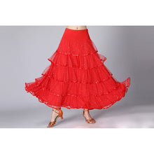 Load image into Gallery viewer, Sequin Swing Modern Dance Long Skirt Competition Costume, Free Size