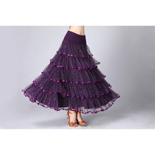 Load image into Gallery viewer, Sequin Swing Modern Dance Long Skirt Competition Costume, Free Size
