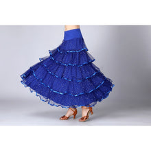 Load image into Gallery viewer, Sequin Swing Modern Dance Long Skirt Competition Costume, Free Size