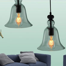Load image into Gallery viewer, E27 Retro Industrial Hanging Lamp Small Bell Transparent Glass Pendant Light