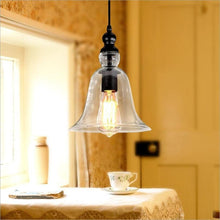 Load image into Gallery viewer, E27 Retro Industrial Hanging Lamp Small Bell Transparent Glass Pendant Light