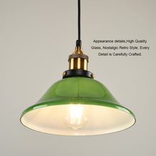 Load image into Gallery viewer, LED Industrial Edison Vintage Style Hanging lamp Green Emerald Glass Pendant Light with E27 Bulb