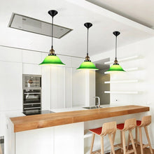 Load image into Gallery viewer, LED Industrial Edison Vintage Style Hanging lamp Green Emerald Glass Pendant Light with E27 Bulb