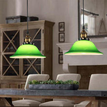 Load image into Gallery viewer, LED Industrial Edison Vintage Style Hanging lamp Green Emerald Glass Pendant Light with E27 Bulb
