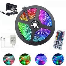 Load image into Gallery viewer, EU Plug 5M 2835SMD No Waterproof Light With 44 Key Remote Control RGB LED Light Strip