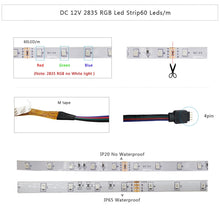Load image into Gallery viewer, EU Plug 5M 2835SMD No Waterproof Light With 44 Key Remote Control RGB LED Light Strip