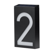 Load image into Gallery viewer, 0.36W Solar Powered Wall Mount 6 LEDs Lighting Doorplate Lamp House Number Porch Lights with Solar Pannel(1), -1.0, -2.0, -3.0, -4.0, -5.0, -6.0, -7.0, -8.0, -9.0, 0.0