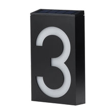 Load image into Gallery viewer, 0.36W Solar Powered Wall Mount 6 LEDs Lighting Doorplate Lamp House Number Porch Lights with Solar Pannel(1), -1.0, -2.0, -3.0, -4.0, -5.0, -6.0, -7.0, -8.0, -9.0, 0.0