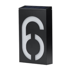 Load image into Gallery viewer, 0.36W Solar Powered Wall Mount 6 LEDs Lighting Doorplate Lamp House Number Porch Lights with Solar Pannel(1), -1.0, -2.0, -3.0, -4.0, -5.0, -6.0, -7.0, -8.0, -9.0, 0.0