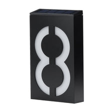 Load image into Gallery viewer, 0.36W Solar Powered Wall Mount 6 LEDs Lighting Doorplate Lamp House Number Porch Lights with Solar Pannel(1), -1.0, -2.0, -3.0, -4.0, -5.0, -6.0, -7.0, -8.0, -9.0, 0.0