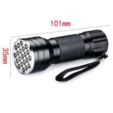 Load image into Gallery viewer, UV 21 LEDs 395NM Ultra Violet Torch LED Flashlight Light Lamp Detector for Dog Urine Pet Stains