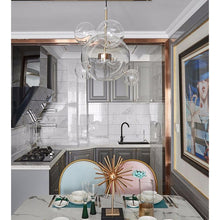 Load image into Gallery viewer, 30W Creative Glass Ball Molecule Modern Lamp Personality Living Room Chandelier Soap Bubble Lamp, 14 Balls 3 Lamps,  Long Plate, Size: 120 x 84cm