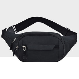 Pure Color Multi-function Pockets Waterproof Chest Bag Waist Crossbody Sports Bag