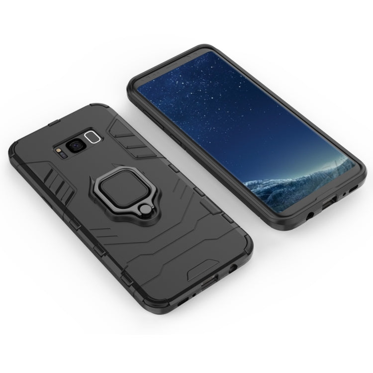 PC + TPU Shockproof Protective Case for Galaxy S8+, with Magnetic Ring Holder