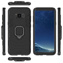 Load image into Gallery viewer, PC + TPU Shockproof Protective Case for Galaxy S8+, with Magnetic Ring Holder