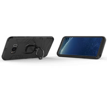 Load image into Gallery viewer, PC + TPU Shockproof Protective Case for Galaxy S8+, with Magnetic Ring Holder