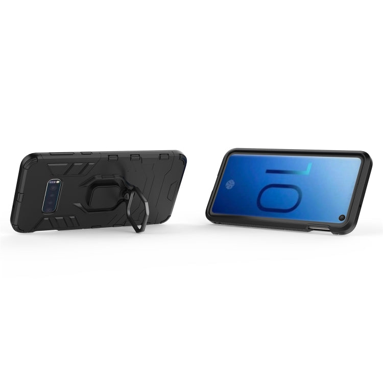 PC + TPU Shockproof Protective Case for Galaxy S10e, with Magnetic Ring Holder