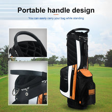 Load image into Gallery viewer, PGM Golf Nylon Lightweight Bag with Holder(Black Green)