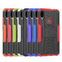 Load image into Gallery viewer, Tire Texture TPU+PC Shockproof Phone Case for Xiaomi Redmi Note 7, with Holder