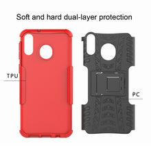 Load image into Gallery viewer, Tire Texture TPU+PC Shockproof Case for Galaxy M20, with Holder