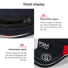 Load image into Gallery viewer, PGM Golf Men and Women Sunscreen Breathable Multi-function Hat(Navy Blue)