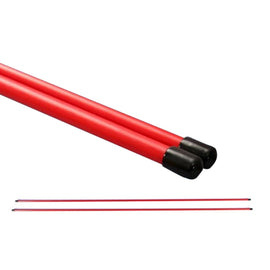 PGM 2 PCS Golf Alignment Sticks Fiberglass Training Aid Practice Rods for Correct Ball Direction(Color:Red Size:No Package)