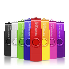 Load image into Gallery viewer, MicroDrive 16GB USB 3.0 Android Phone &amp; Computer Dual-use Rotary Metal U Disk, 16GB