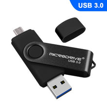 Load image into Gallery viewer, MicroDrive 16GB USB 3.0 Android Phone &amp; Computer Dual-use Rotary Metal U Disk, 16GB