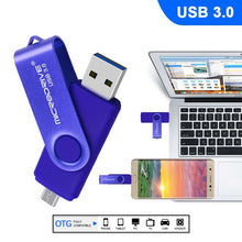 Load image into Gallery viewer, MicroDrive 16GB USB 3.0 Android Phone &amp; Computer Dual-use Rotary Metal U Disk, 16GB