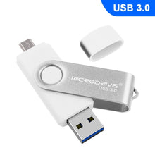 Load image into Gallery viewer, MicroDrive 16GB USB 3.0 Android Phone &amp; Computer Dual-use Rotary Metal U Disk, 16GB