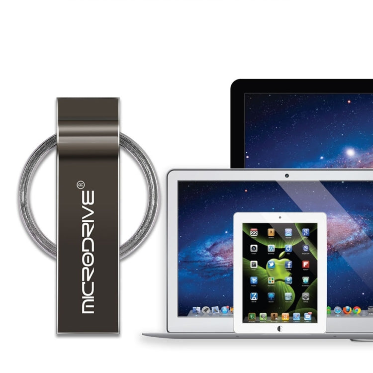 MicroDrive 8GB USB 2.0 Metal Keychain U Disk, 8GB