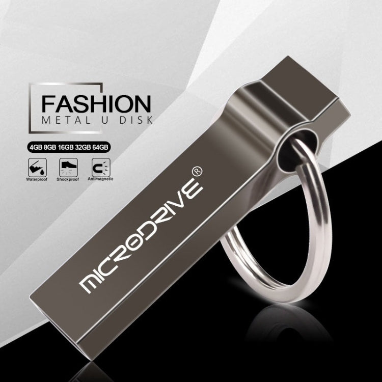 MicroDrive 16GB USB 2.0 Metal Keychain U Disk, 16GB