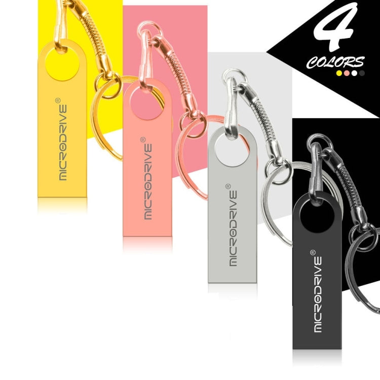 MicroDrive 32GB USB 2.0 Metal Waterproof High Speed U Disk(Pink) , 32GB