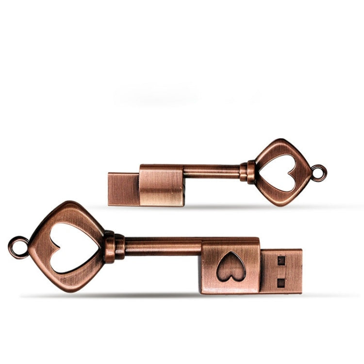 MicroDrive 64GB USB 2.0 Copper Love Key U Disk, 64GB
