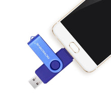 Load image into Gallery viewer, MicroDrive 32GB USB 2.0 Mobile Computer Dual-use Rotating OTG Metal U Disk, 32GB