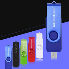 Load image into Gallery viewer, MicroDrive 32GB USB 2.0 Mobile Computer Dual-use Rotating OTG Metal U Disk, 32GB