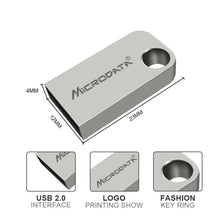 Load image into Gallery viewer, Microdata 64GB USB 2.0 Mini Metal U Disk, 64GB