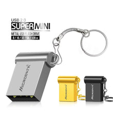 Load image into Gallery viewer, MiCRODATA 16GB USB 2.0 Computer and Car Two-use Mini U Disk(Silver Grey), 16GB